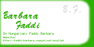 barbara faddi business card